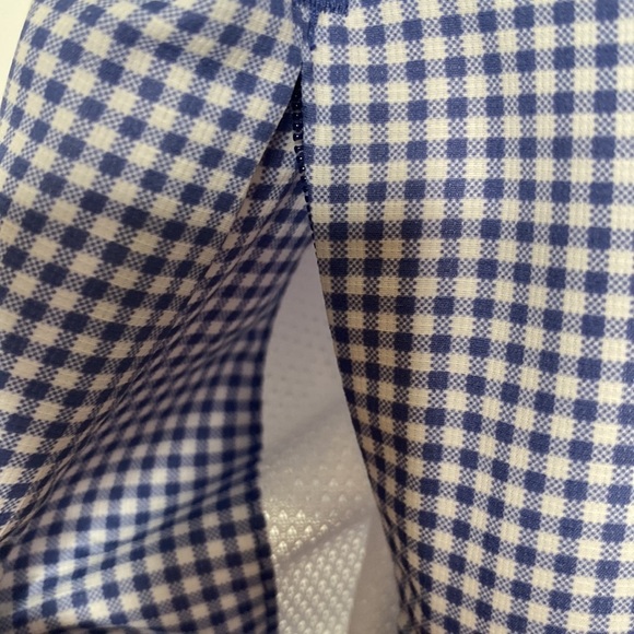 Habit Women's Blue & White Check Print Button-Down Shirt Cap Sleeves size 2XL - Picture 6 of 10